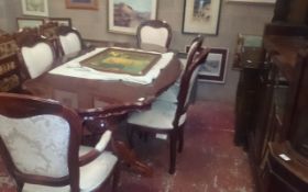 Dark Wooden Table With Matching Chairs
