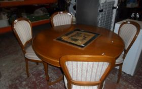 Wooden Table With 4 Matching Chairs