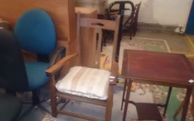 Wooden Carver Chair with Cushion.