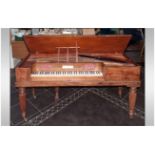 A John Broadwood & Sons Mahogany Cased Harpsichord with a wood sounding board and iron heart