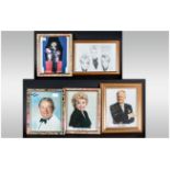 Signed Autographed Photos of Celebrities from the 1960's. Including John Inman, Ronnie Hilton,