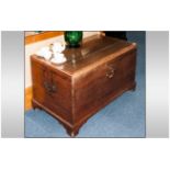 Georgian Silver Type Chest In Mahogany with walnut cross banding on bracket feet, with bronze