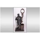 A French 19th Century Impressive Bronze Figural Mystery Clock. c.1880. 8 Day Movement. Excellent