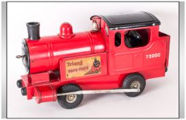 Tri-ang Puff Puff Fire Engine Overall Good Condition, Length 18 Inches, Height 9 Inches.