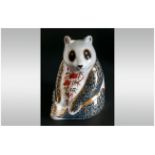 Royal Crown Derby Paperweight ' Panda ' Gold Stopper, 1996. 1st Quality and Mint Condition. 4.25