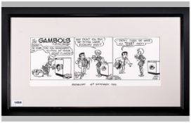 Framed Print Of 'The Gambols' Comic Strip By Barry Appleby Dated Wednesday 16th September 1992.