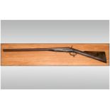 Antique Higham England 12 Gauge/Bore Double Barrel Shotgun, Damascus barrels, barrel length 30'',