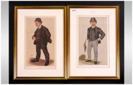 Pair Of Varity Fair 'Spy' Prints, Rugby Union Jan 1894, Feb 1890. by Vincent Brooks Day & Son