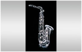 Swarovski Silver Crystal Saxophone number 7477 Nr 000 007 Mint condition, complete with box. 3.5''