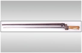 FRENCH   M1886 Sword bayonet for use with the 8 mm. M1886 Lebel rifle. Known affectionately as ''