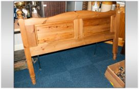 Five Foot Waxed Pine Bed Head Board.