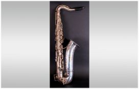 Couesnon & Co Paris Super - Mono pole Silver Plated Tenor Saxophone. c.1920 -1930's. Numbers 53334 &