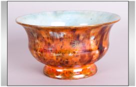 Wedgewood - Fairyland Butterfly Lustre Bowl. Orange Colour way. Pattern Number Z4830. 2.25 Inches