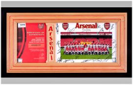 Arsenal - Football Team Signed Photo For Season 2009-2010, Complete with Signatures of All The First