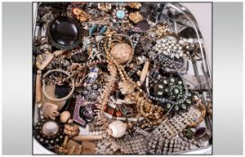 Quantity Of Costume Jewellery Including Beads, Necklaces etc.