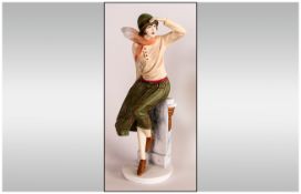Royal Doulton Hand Painted Figurine ' Classique ' Lucinda CL3983. Stands 10 Inches High.