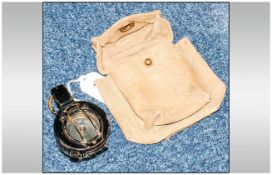 TG Co Ltd WW2 Pocket/Marching Compass MkIII NoB 61693. Complete With Canvas Pouch