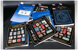 Selection Of Fifteen Stamp Auction Catalogues From Grosvenor, Carbetts & Ivy Shieve & Mader Of New