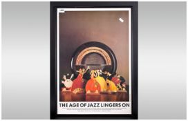 'The Age Of Jazz Lingers' Framed Poster 1920/30's Ceramics by Clarice Cliff, Susie Cooper, Charlotte