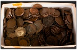 A Collection of Copper Coins, mainly Victorian, Edwardian and George V Pennies.