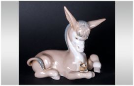 Lladro Figure ' Donkey In Love ' Model Num.4524. Issued 1969-1985. Height 5 Inches, Mint Condition.