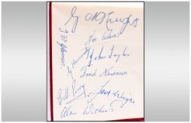 Autograph Album Including Signatures From 1950's Blackpool Football Team Harry Johnston, Jacki