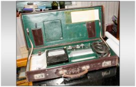 Leather Case Containing A Velometer For Measuring Air Velocity.