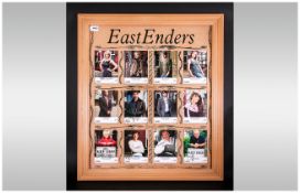Montage Of 12 Eastenders Postcards Signed By The Cast including Danniella Westbrook, Barbara