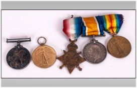 World War I Trio of Military Medals, Awarded to 14866 Pt. E. Gibson R. Innis Fus. 1914-1918 Star,