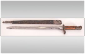 Spanish Model 1893 Artillery Bayonet And Scabbard