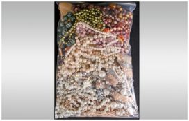 Collection Of Costume Jewellery, Comprising Mostly Simulated Pearls And Beads etc