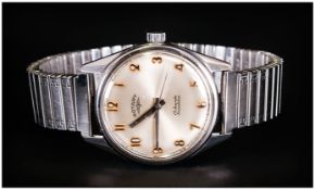 Rotary - Gents Incabloc Stainless Steel Manual Wind Wristwatch. 17 Jewels. c.1950's. With Good