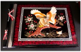 Oriental Style Musical Photograph Album with elaborate decoration to front cover.