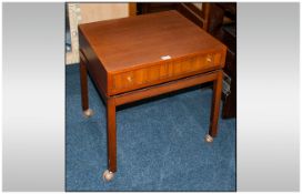 1960's Bedside Cabinet Modernist Design, Single Drawer.