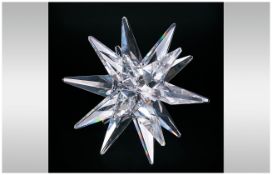 Swarovski Silver Cut Crystal Star Candle Holder Designer Adi Stocker, 2003-2007. Complete with