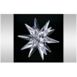 Swarovski Silver Cut Crystal Star Candle Holder Designer Adi Stocker, 2003-2007. Complete with