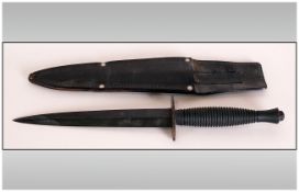 Fairbairn Sykes Commando Knife And Leather Scabbard