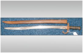 French Model 1866 Sabre Bayonet And Scabbard. Dated 1871.
