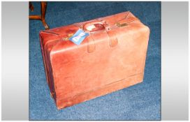 Andre Zack Leather Suitcase of large size with Combination locking device. Stamped A.MIIET, with