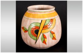 Art Deco Style 'Jazzy' Jug Design by Bewley Pottery, marks to base, 6 inches in height. 6 inches