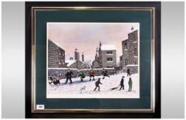 Tom Dodson Pencil Signed Limited & Numbered Edition Colour Print, 'Snow Scene' Number 316/850.