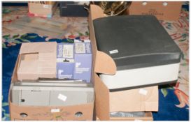 Mixed Lot Comprising Phillips Tape-To-Tape Recorder, Various Tapes, Sharpe Electric Typewriter,