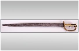 INDIA BAKER PATTERN 1801, EARLY 1800 Sword bayonet for the caliber .625 1801 Baker Rifle. The