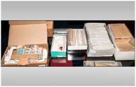 Seven Shoe Boxes of USA American Covers and stamps. Includes pieces, commerical and some first