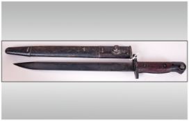 INDIAN SMLE  No. I Mk. II, 1943, Indian-made sword bayonet for use with the .303 caliber Short,