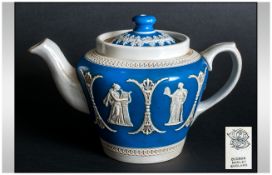 Dudson - Jasper ware 19th Century Small Teapot. c.1890's. Marked to Base, Dudson, Hanley England.