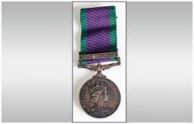 Campaign Service Medal With Malay Peninsula Clasp, Awarded To FX 837309 R A Neville P.O.A.F R.N