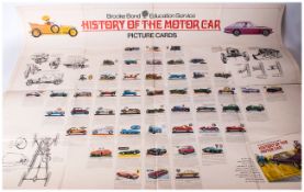 Folder Poster Brooke Bonds Education Service, History Of The Motor Car, picture cards printed by the