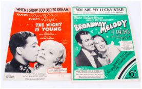 Vintage Sheet Music - Robert Taylor, Broadway Melody 1936, Ramon Novarro, The Night Is Young.