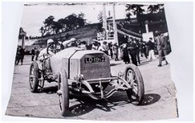 Photo - Lord Vernon. 59.6 Mercedes Brooklands 1-8-1910, Copyright Photo. Size 14.5 x 10 Inches,